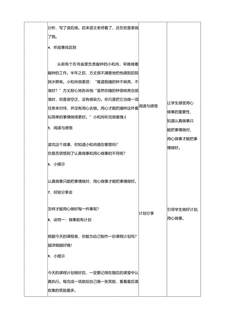 3《用心做好每件事》教学设计教科版心理健康三年级下册.docx_第3页