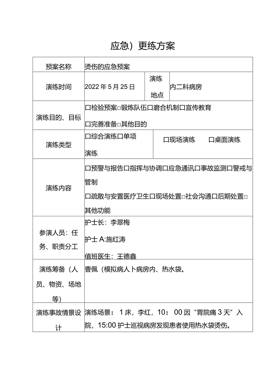 科室烫伤应急演练.docx_第2页