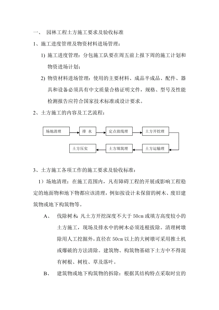 01、园林工程土方施工要求及验收标准.doc_第1页