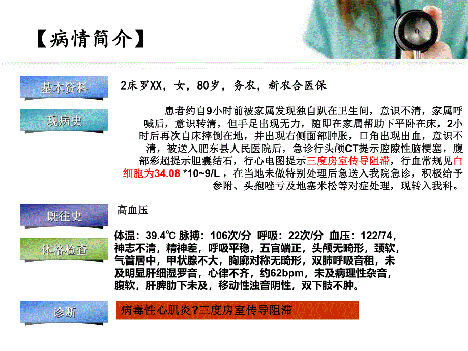 病毒性心肌炎伴房室传导阻滞.ppt_第3页