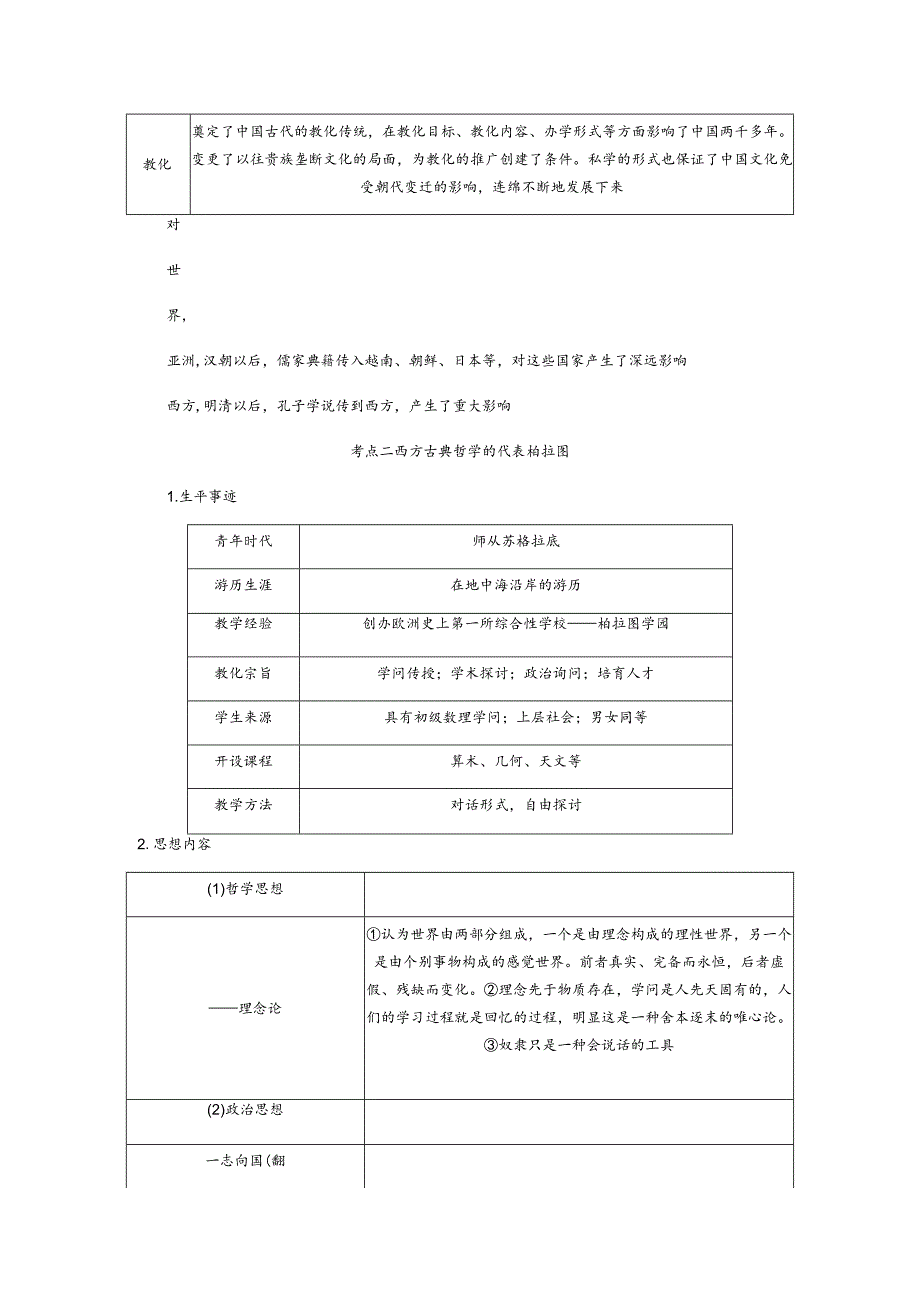 2024届一轮复习人教版（江苏专用）：选修四第53讲东西方的先哲（学案）.docx_第2页