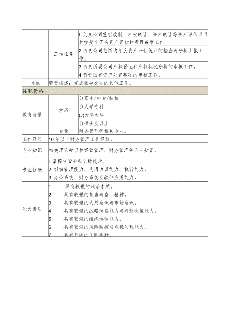 集团公司副总经理岗位说明书（财务管理）.docx_第2页