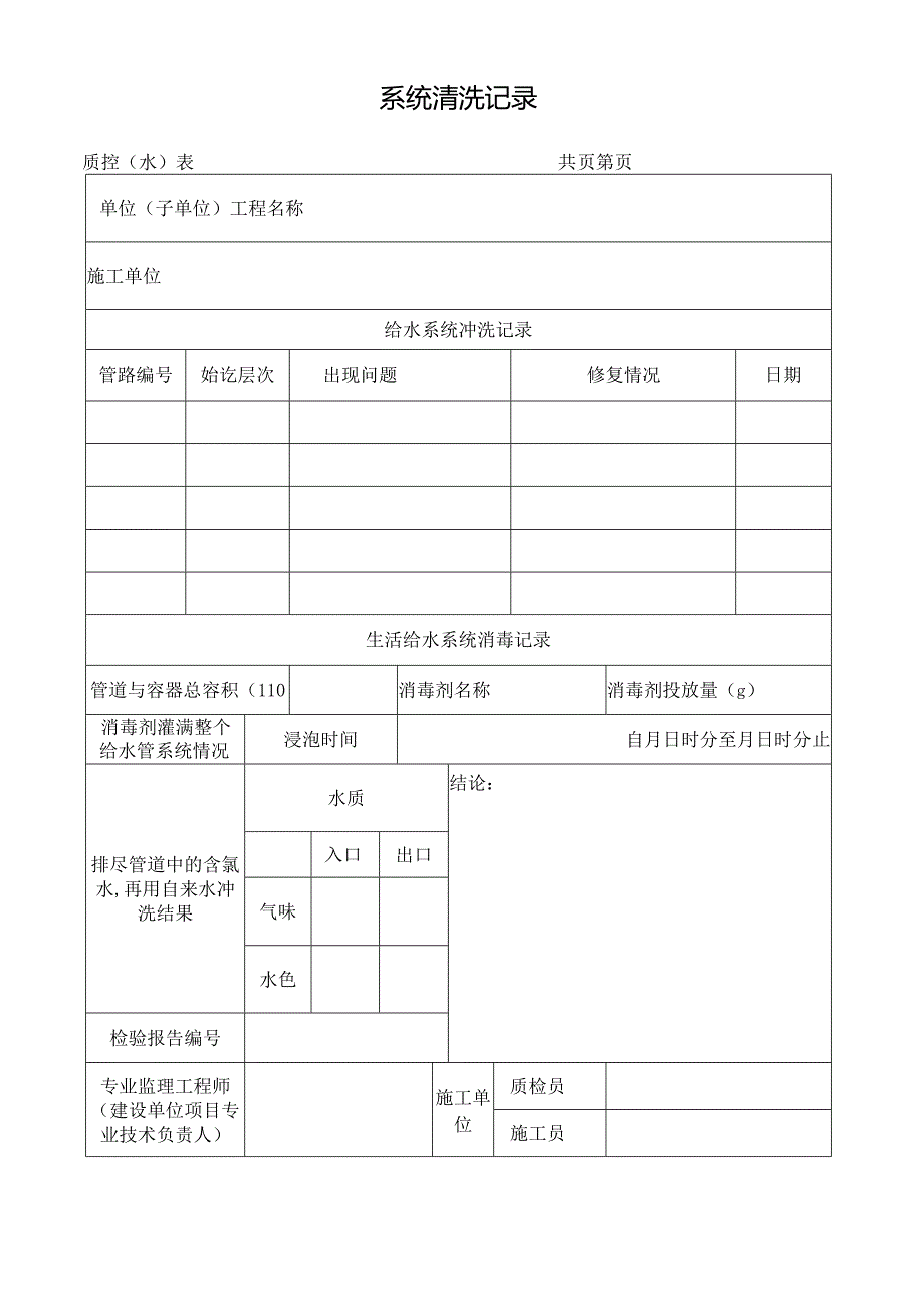 系统清洗记录.docx_第1页