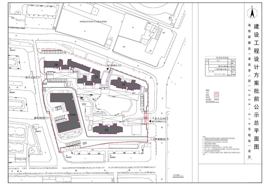 天津中交置地有限公司海地路棚改（津西学（挂）2020-014号地块）围墙及大门建设工程设计方案总平面图.docx_第1页