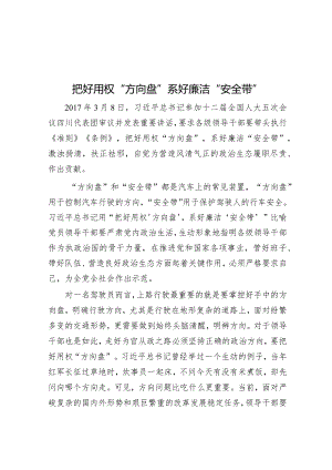 把好用权“方向盘”系好廉洁“安全带”&在2024年全市招商引资工作会议上的讲话.docx