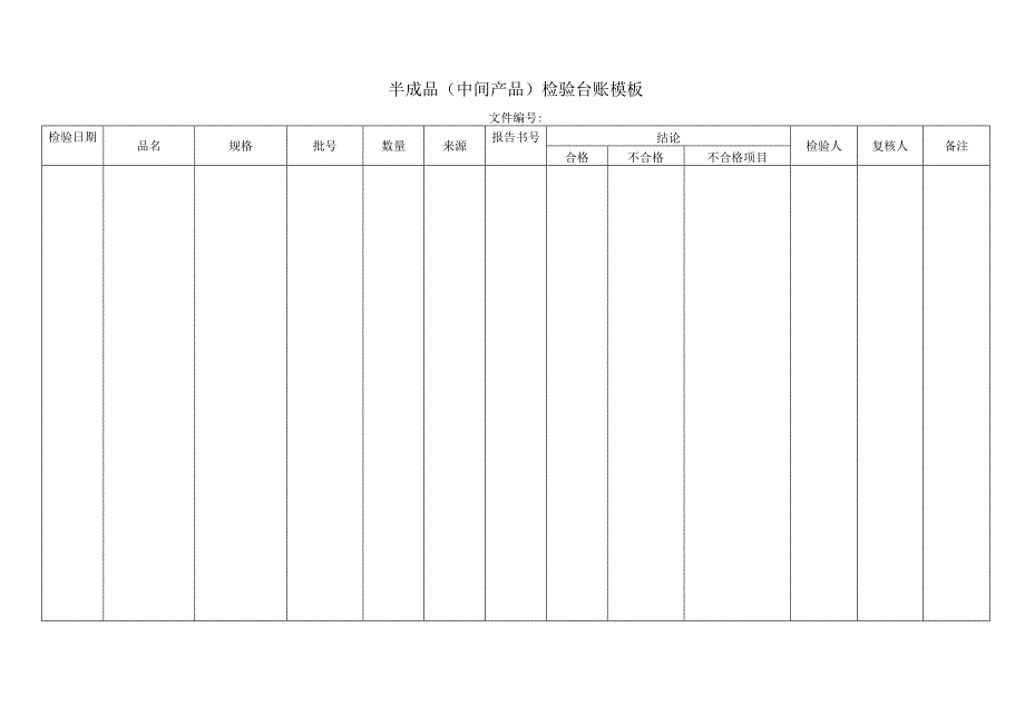 半成品（中间产品）检验台账模板.docx_第1页