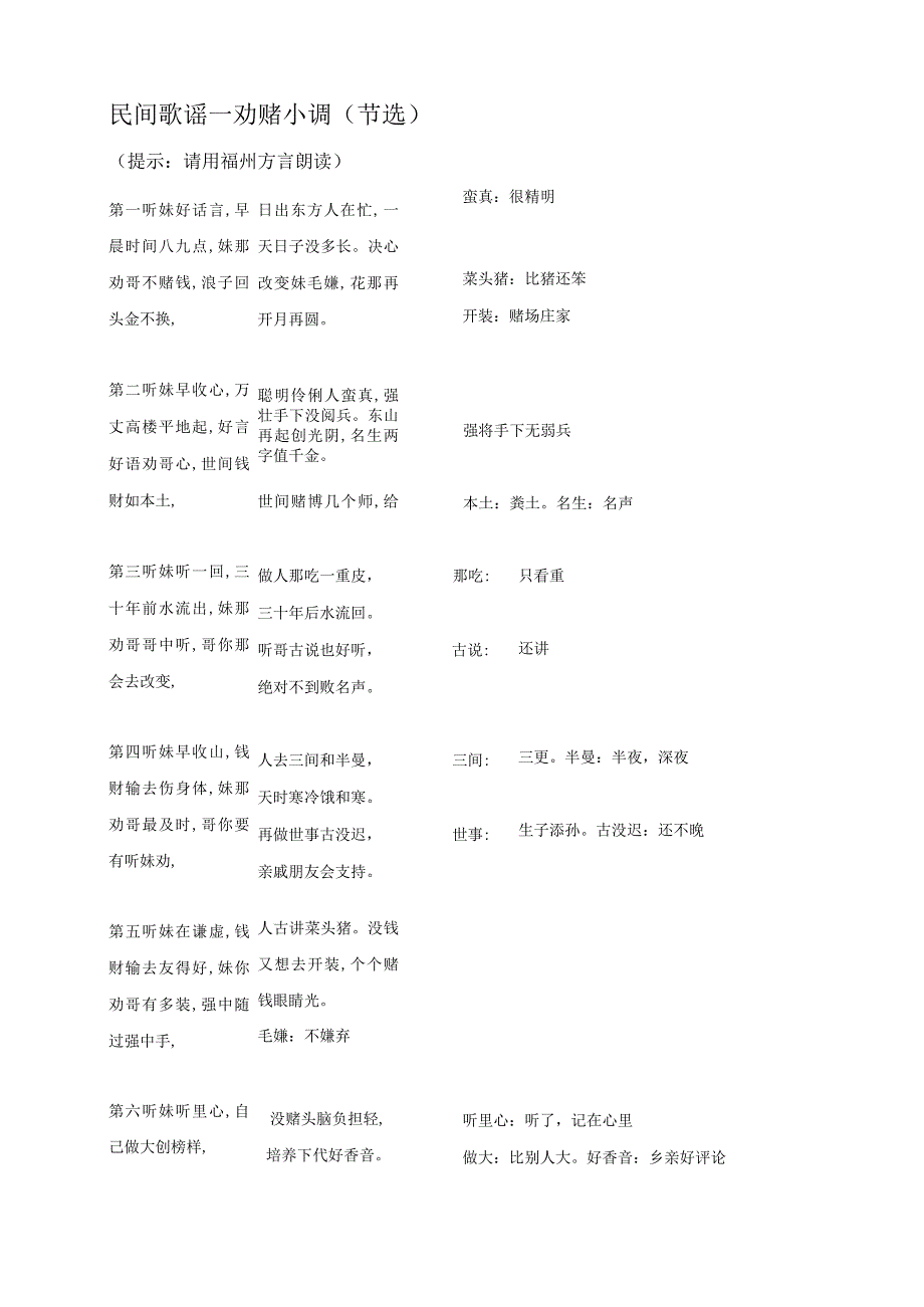 民间歌谣-劝赌小调.docx_第1页