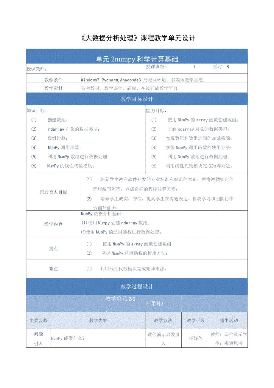 《大数据分析处理》教案全套-单元设计郭永洪单元1--9-大数据分析概述---使用统计图表展示数据.docx_第3页