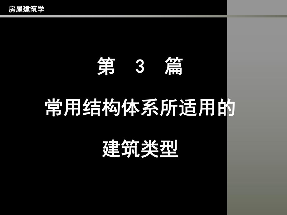 房屋建筑学PPT教程第3篇常用结构体系所适用的建筑类型.ppt_第1页