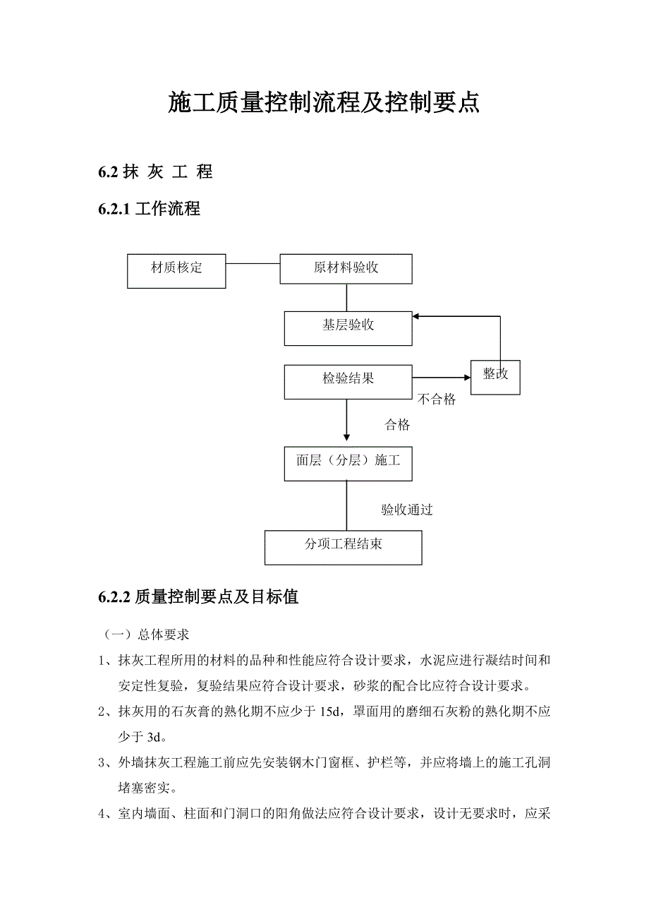 【中海地产】施工质量控制流程及控制要点：抹灰工程.doc_第1页