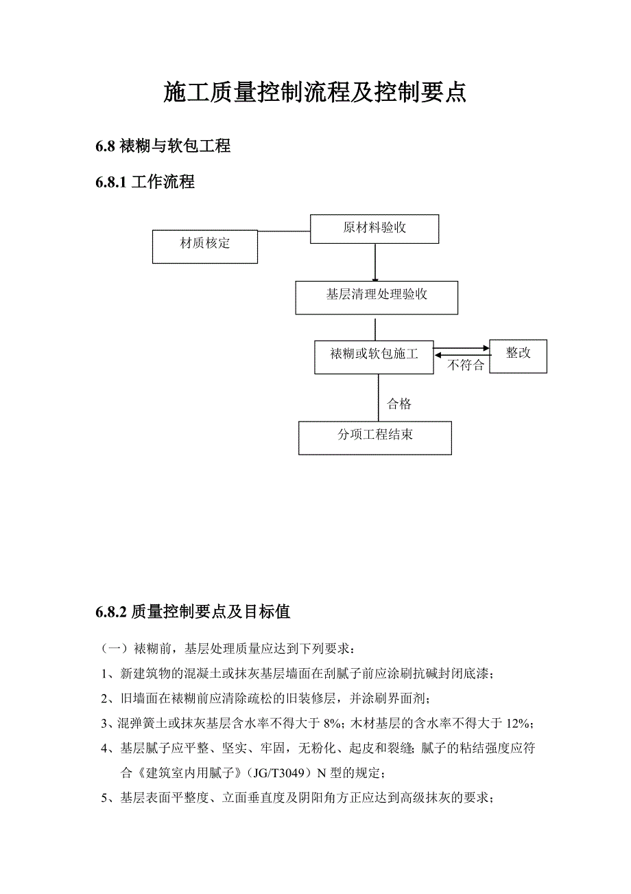 【中海地产】施工质量控制流程及控制要点：裱糊与软包工程.doc_第1页