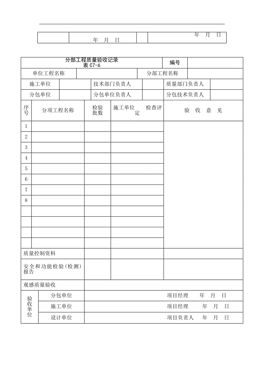 【地铁】车站工程施工质量验收表格：总表部分汇编（word版） .doc_第2页