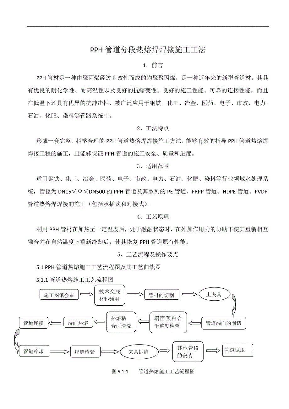 PPH管道分段热熔焊焊接施工工法.doc_第1页