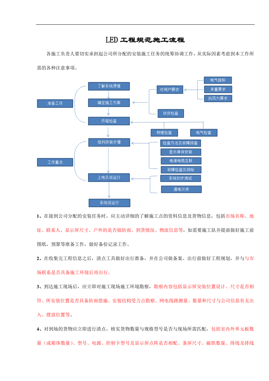 LED工程规范施工流程.doc_第1页