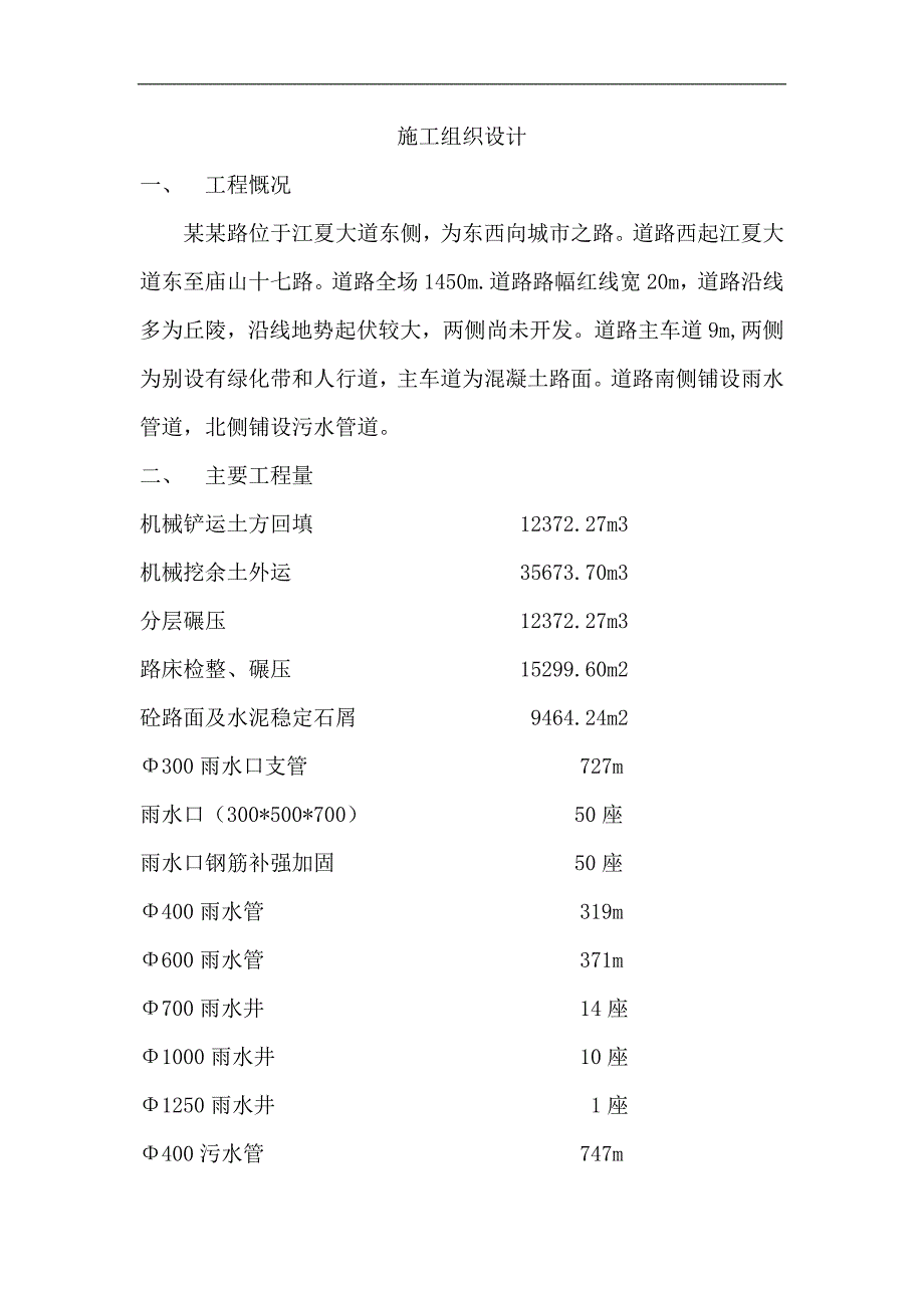 庙山三十一号路施工组织设计道排.doc_第1页