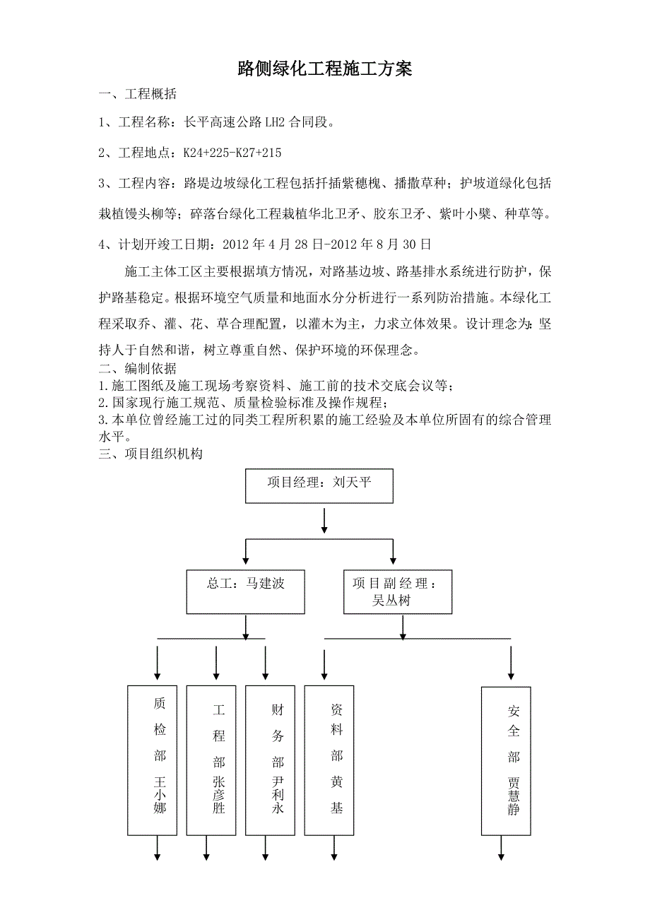 某高速公路合同段露体边坡绿化施工方案.doc_第1页