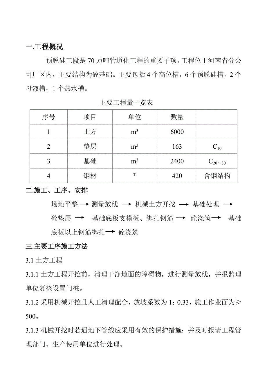 铝业分公司建设公司70吨预脱硅管道基础施工方案.doc_第2页