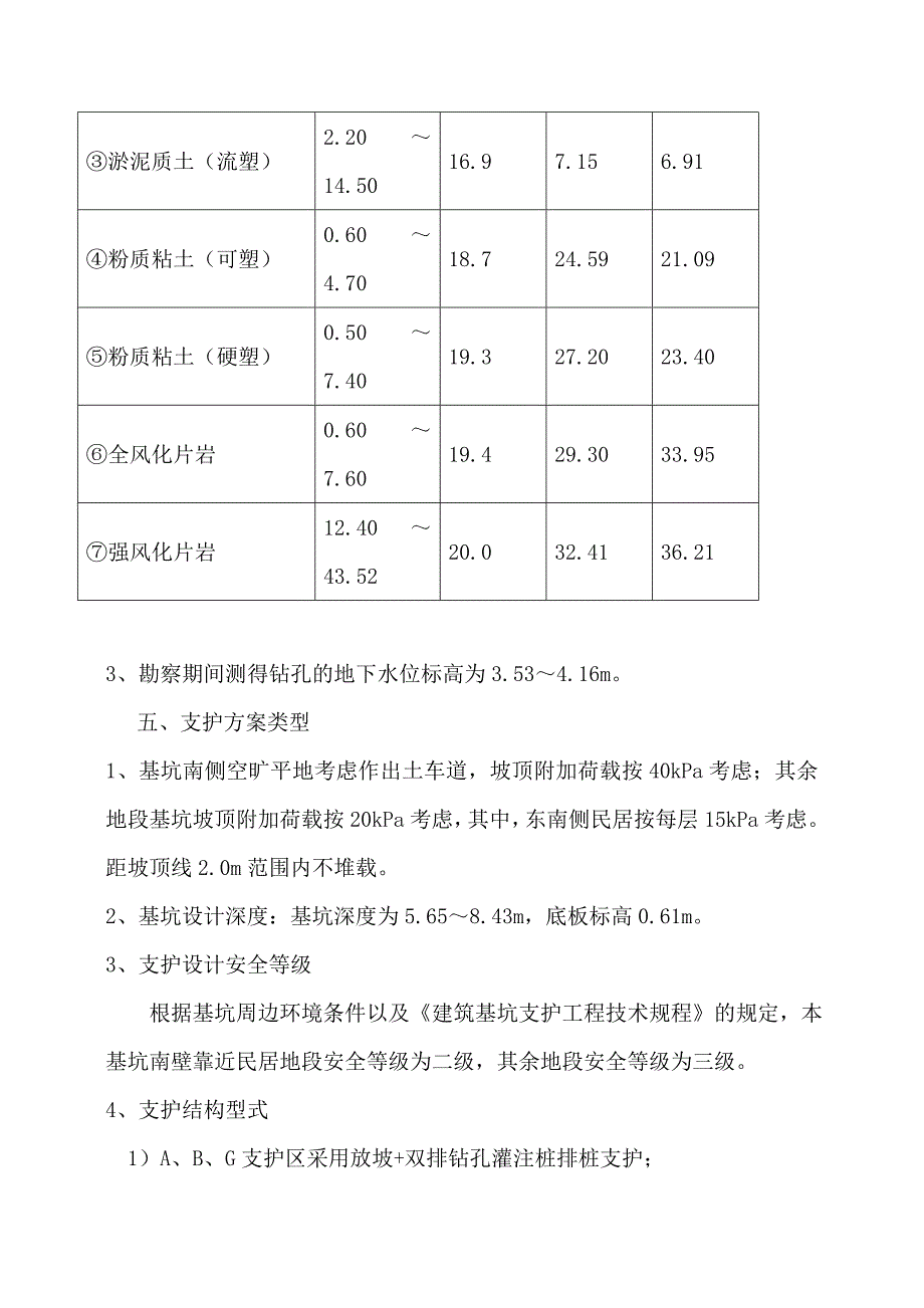 广东某高层框剪结构住宅楼基坑支护及土方开挖施工方案.doc_第3页