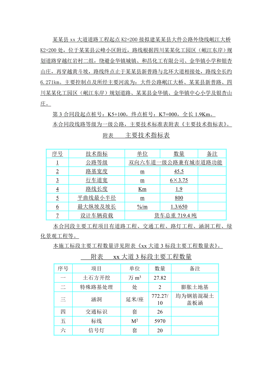 新津县某市政道路工程施工组织设计(一级公路兼城市道路投标).doc_第2页