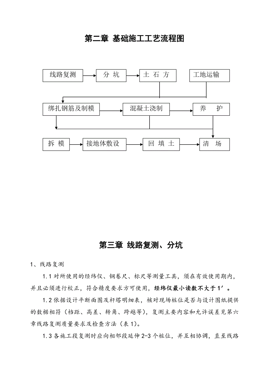 江西某220KV变电站工程铁塔基础施工作业指导书(附示意图).doc_第3页