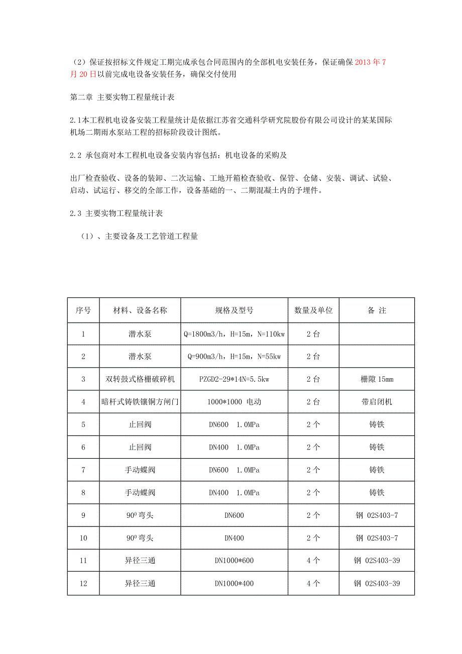 江苏某机场工程雨水泵站机电设备安装工程施工方案.doc_第3页