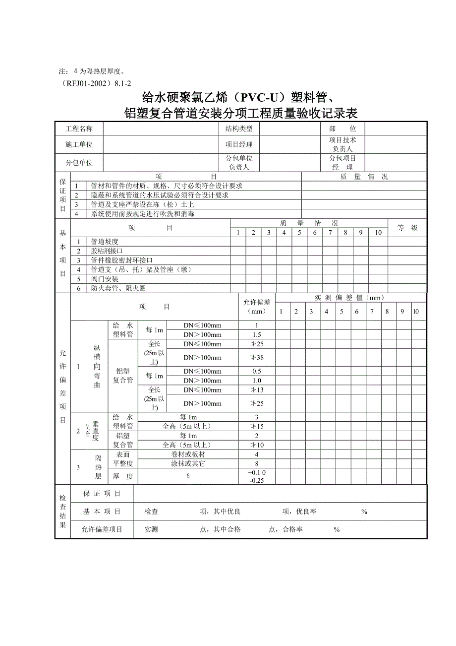 人防工程专用施工表格5给水排水工程.doc_第2页