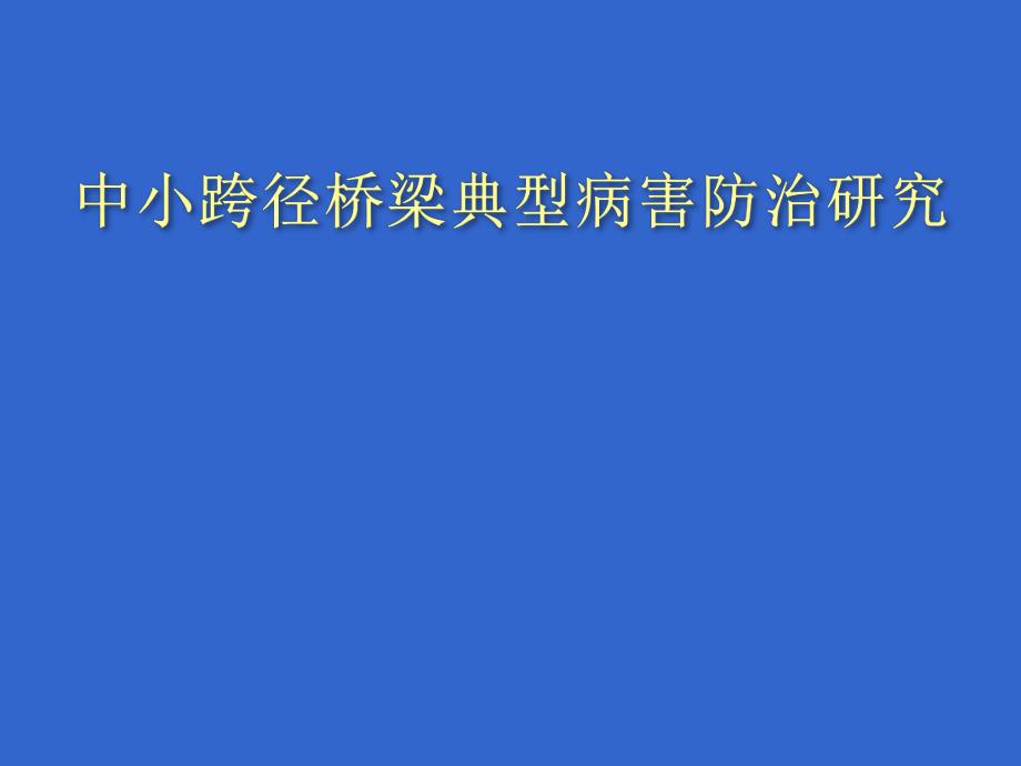 中小跨径桥梁典型病害防治研究.ppt_第1页