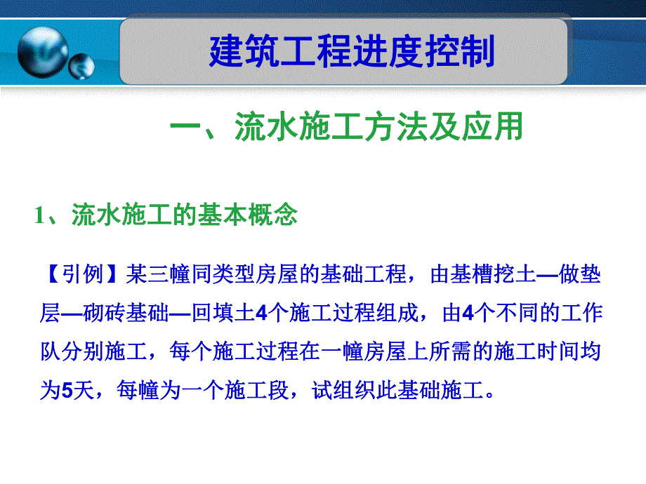 流水施工方法及应用建筑工程进度控制.ppt_第1页