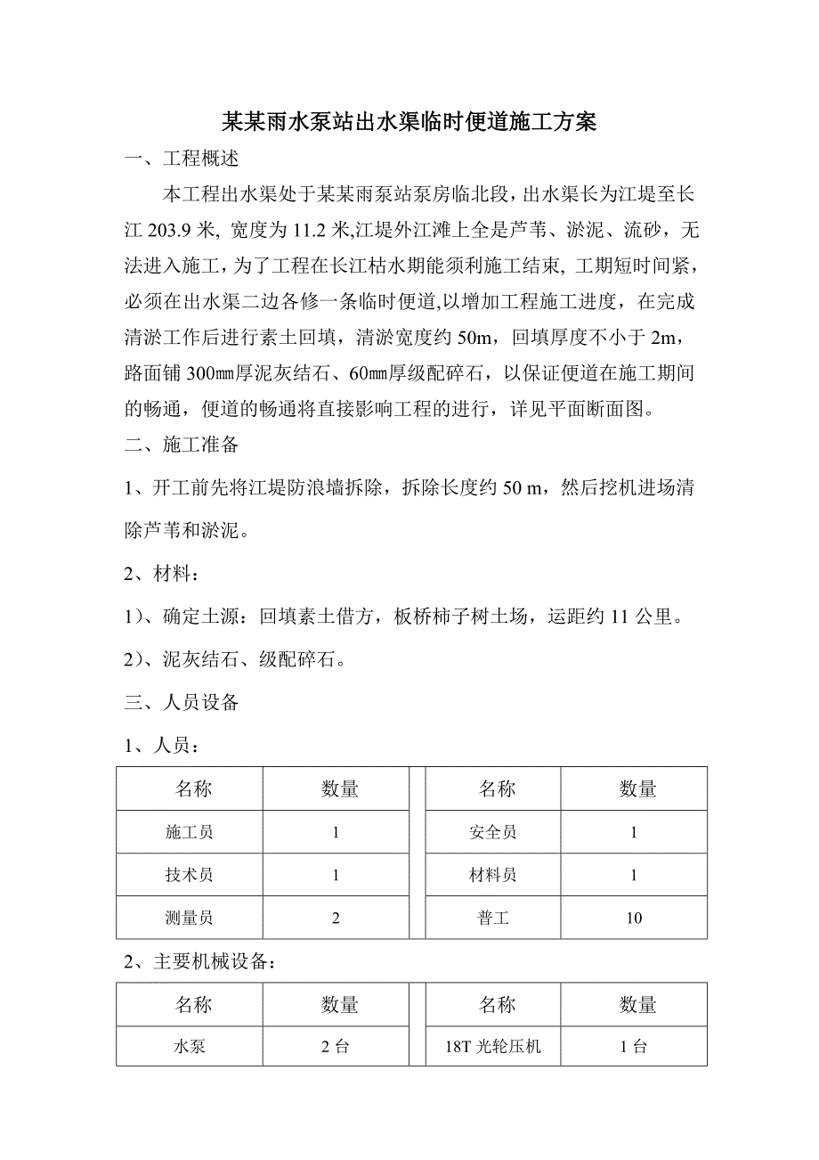 头关、新寿代雨水泵站临时便道施工方案.doc_第1页