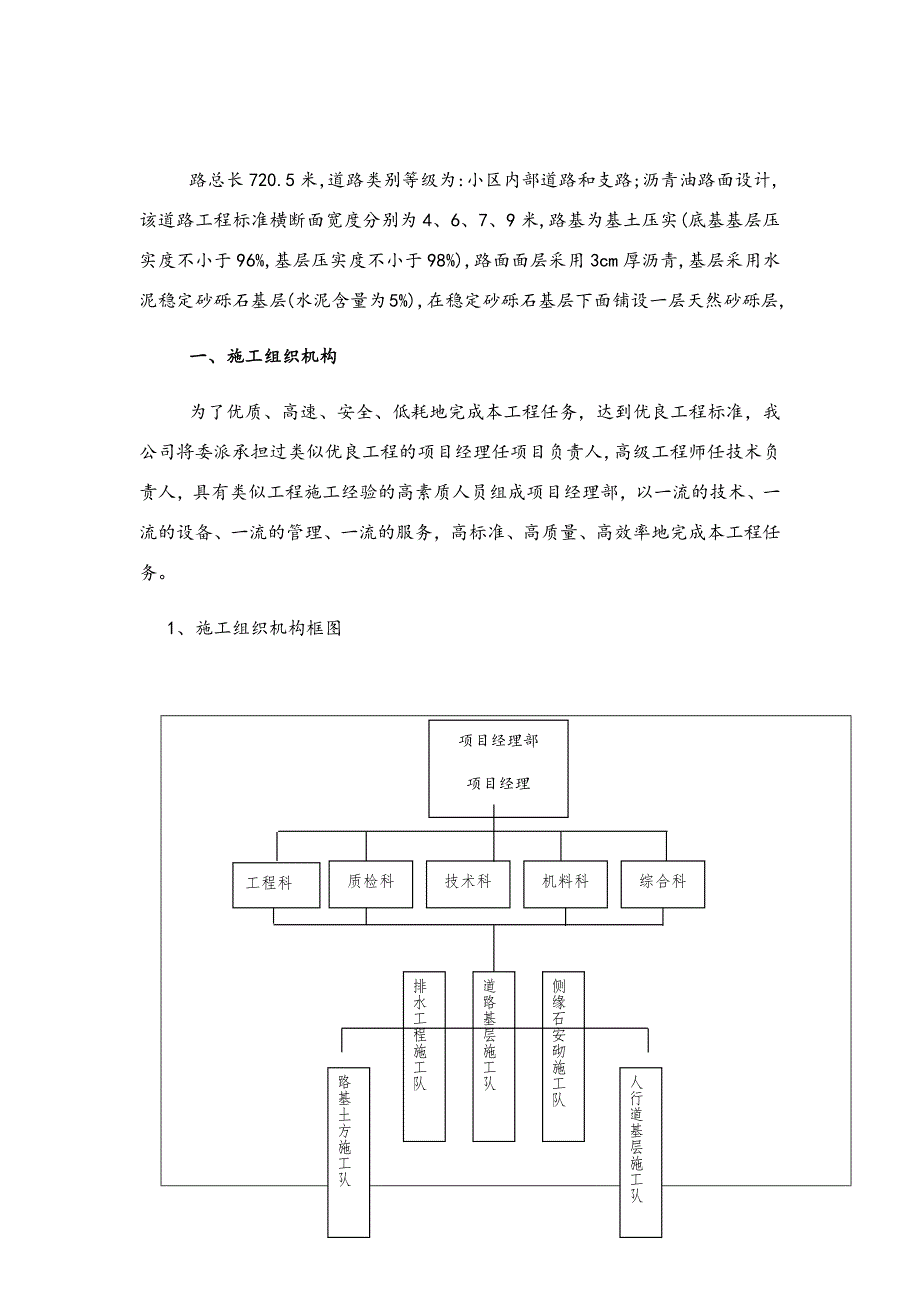 小区道路工程施工方案.doc_第1页