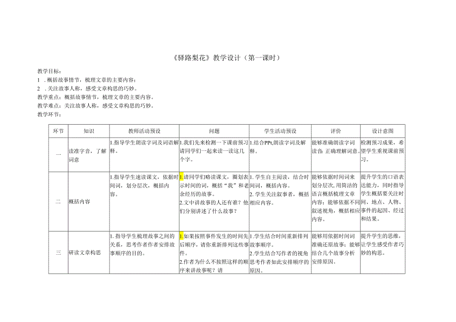 《驿路梨花》教学设计.docx_第1页