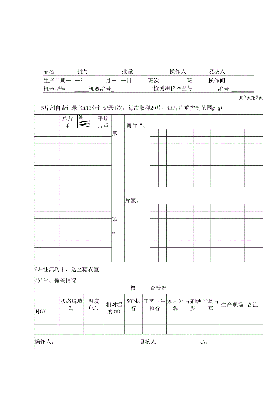 压片制造记录模板.docx_第2页