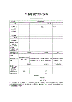 气瓶年度安全状况表格.docx