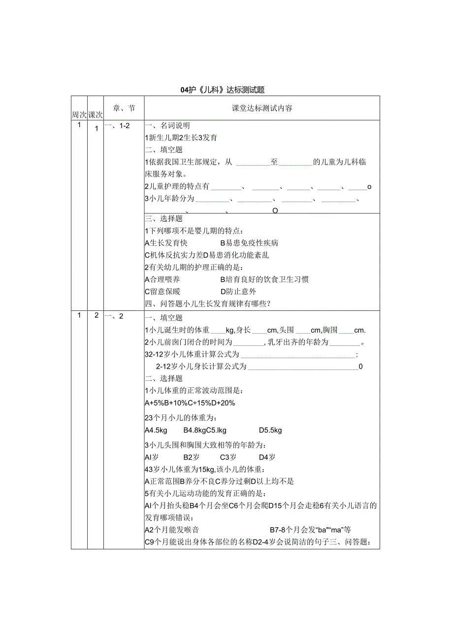 04护理《儿科护理学》达标测试题8.docx_第1页