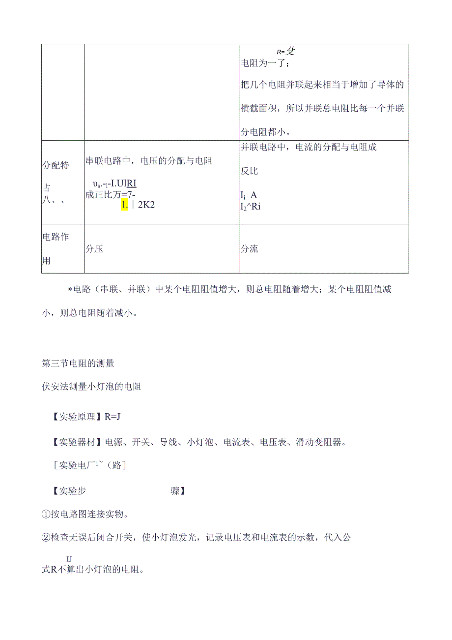 欧姆定律知识点总结及同步练习.docx_第3页