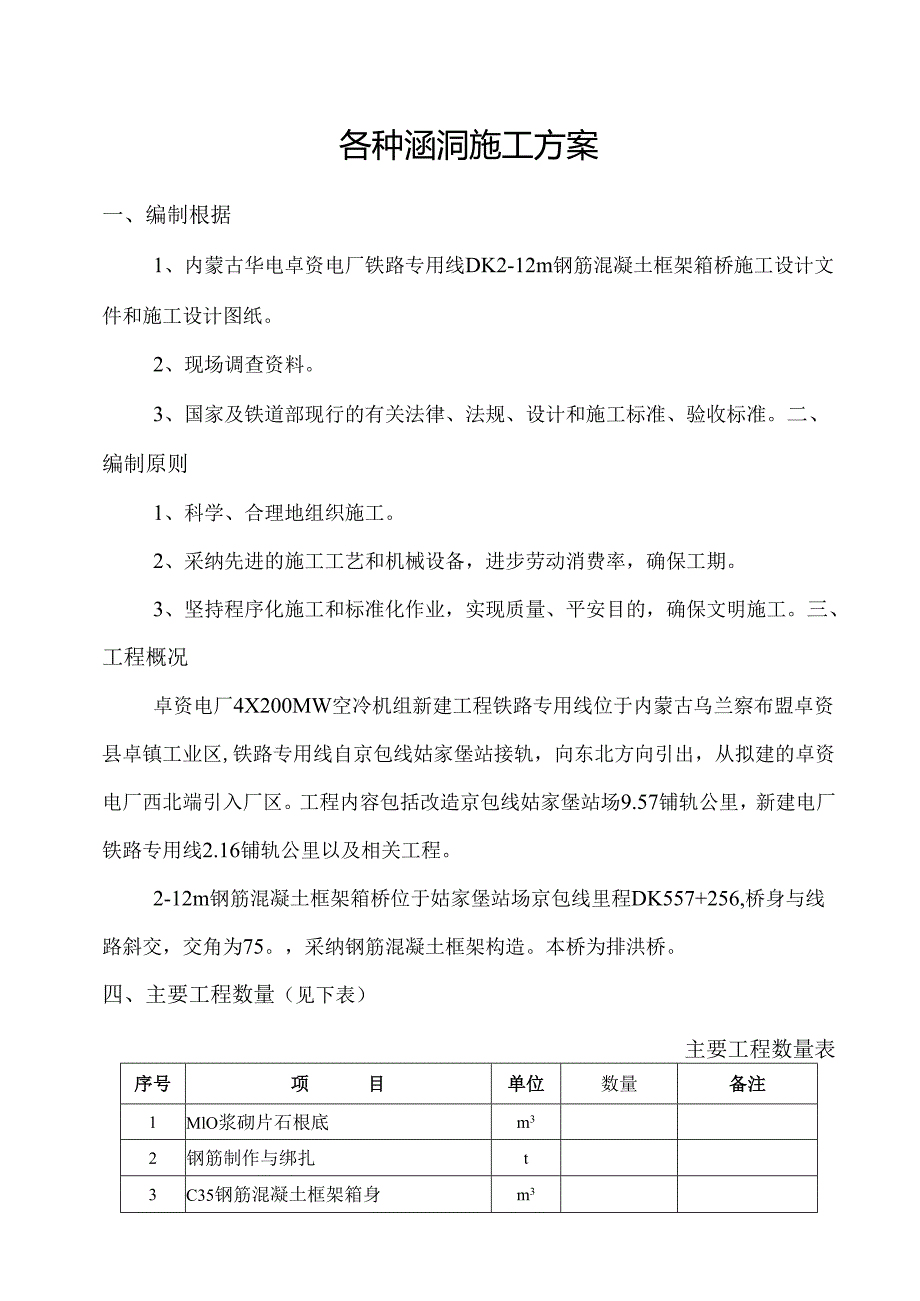 各种涵洞施工方案.docx_第1页