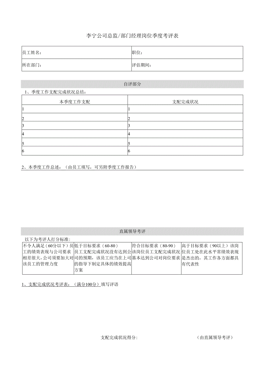 060-李宁体育用品公司绩效考核表全套(DOC-25页).docx_第1页