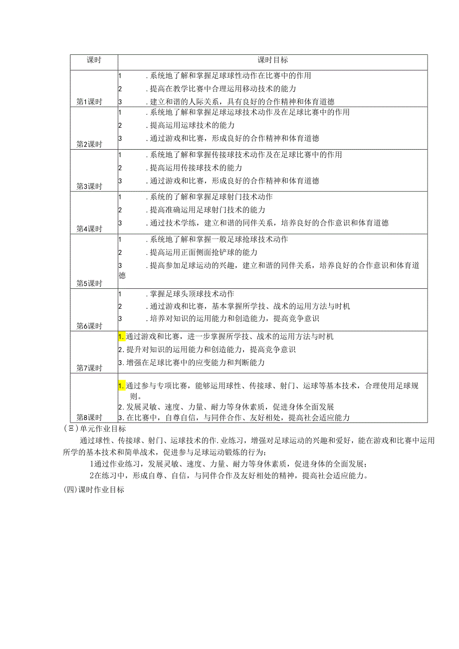 八年级上册体育与健康《足球》单元作业设计 (16页).docx_第3页