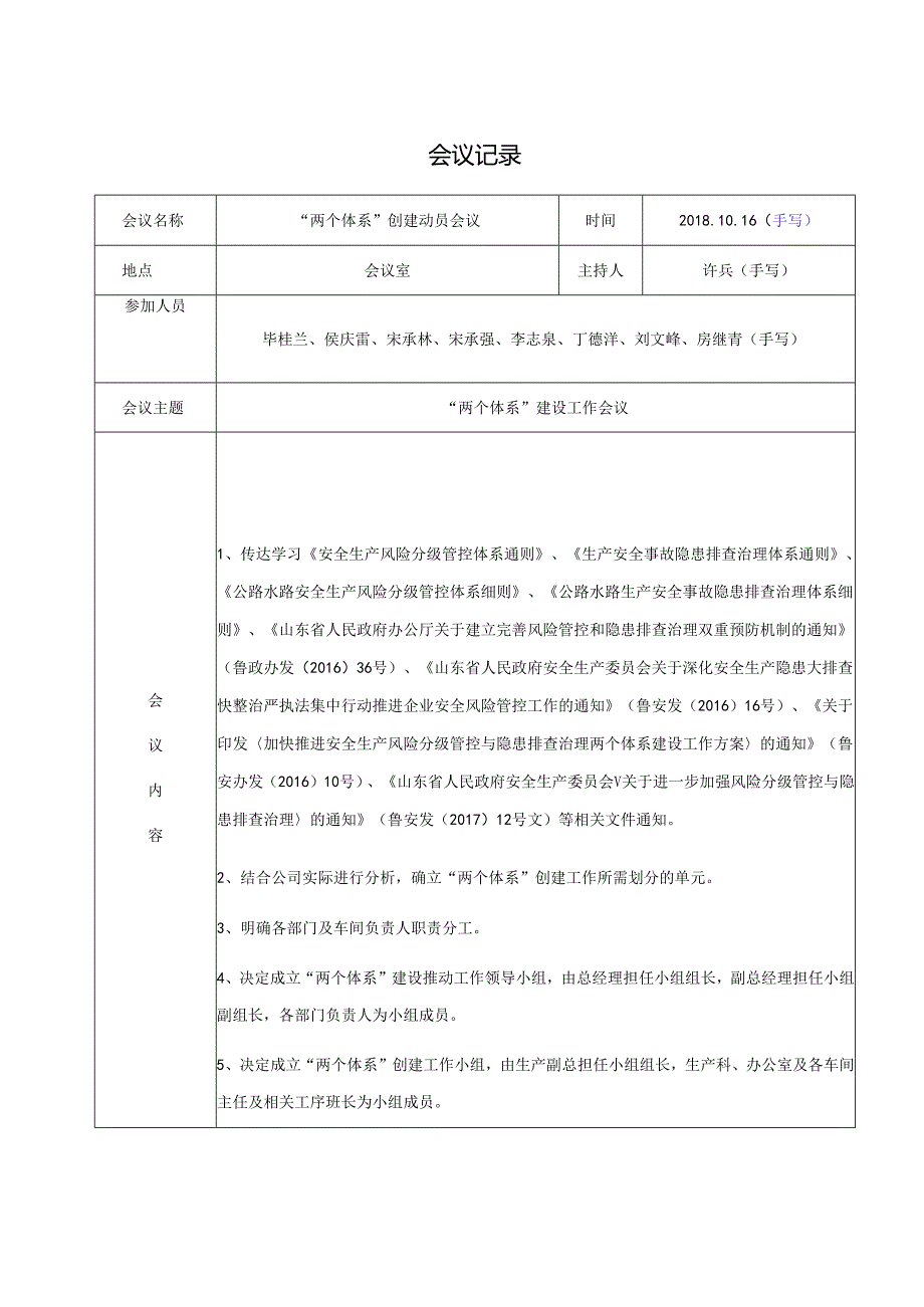 “两个体系”创建动员会议(人员姓名可以空格告诉他手写签名).docx_第1页