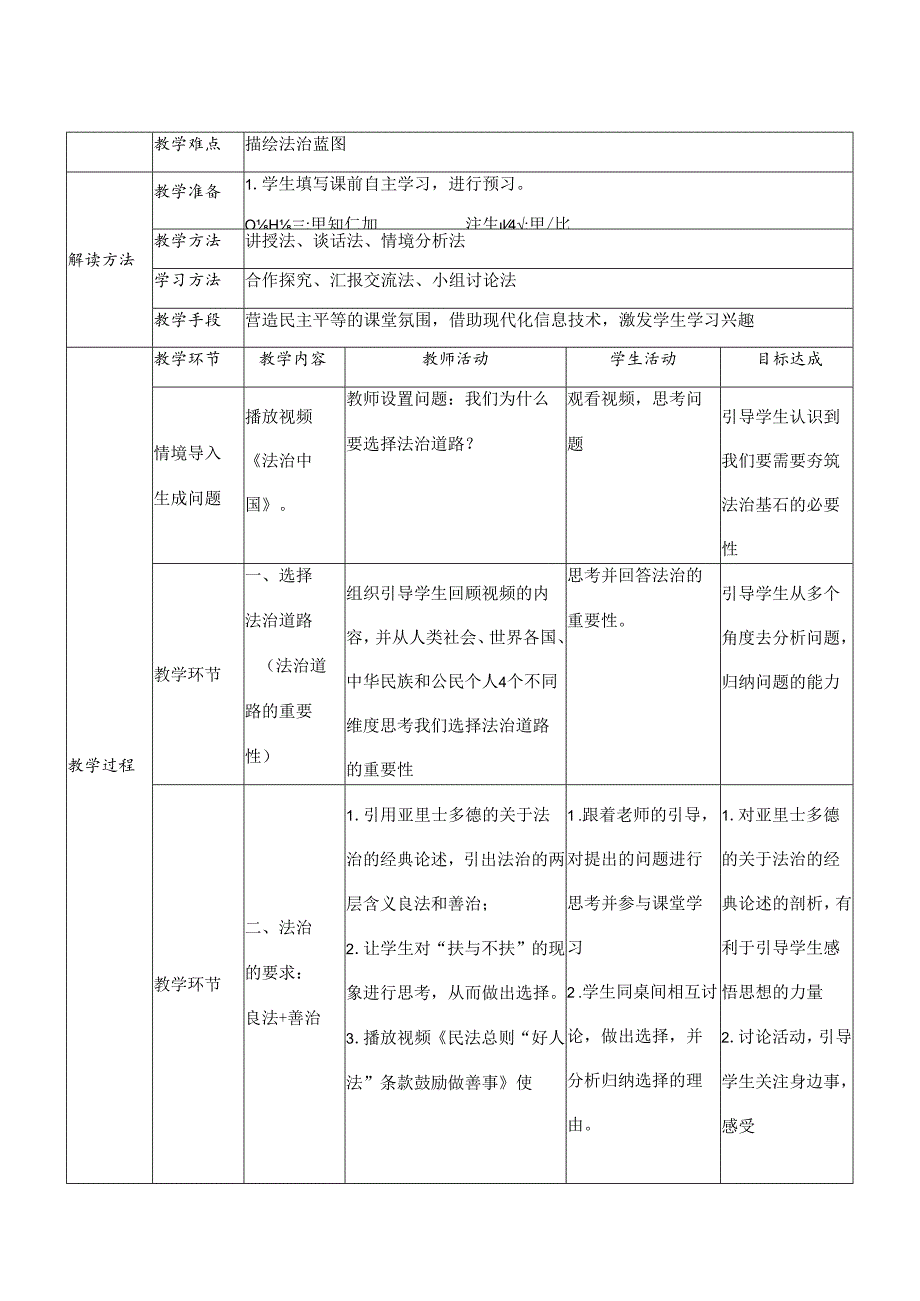 9年级上册道德与法治部编版教案《夯实法治基石》.docx_第2页