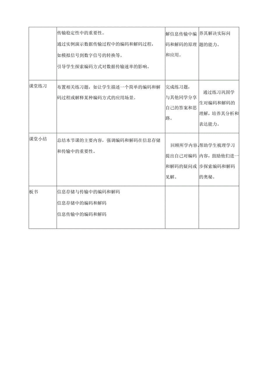 第7课 信息存储与传输中的编码和解码 教案3 四下信息科技赣科学技术版.docx_第2页