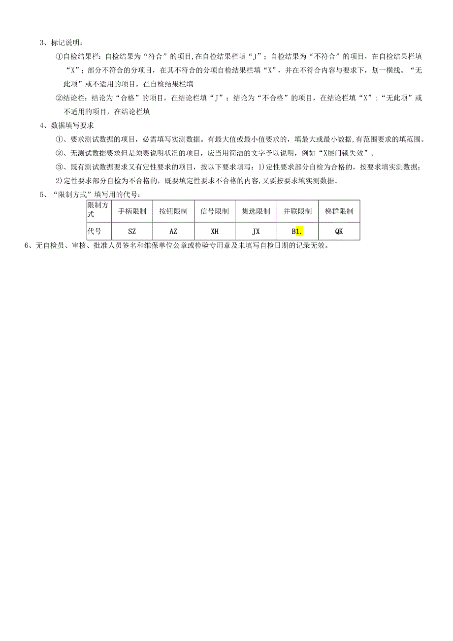 无机房曳引驱动电梯年度自检记录(2024年10月版).docx_第2页