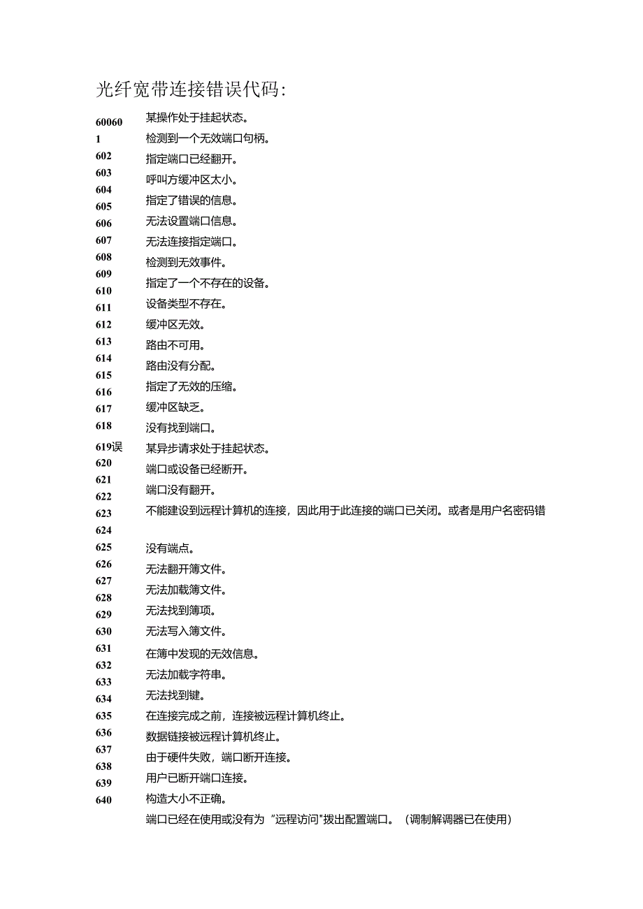 移动光纤宽带错误代码.docx_第1页