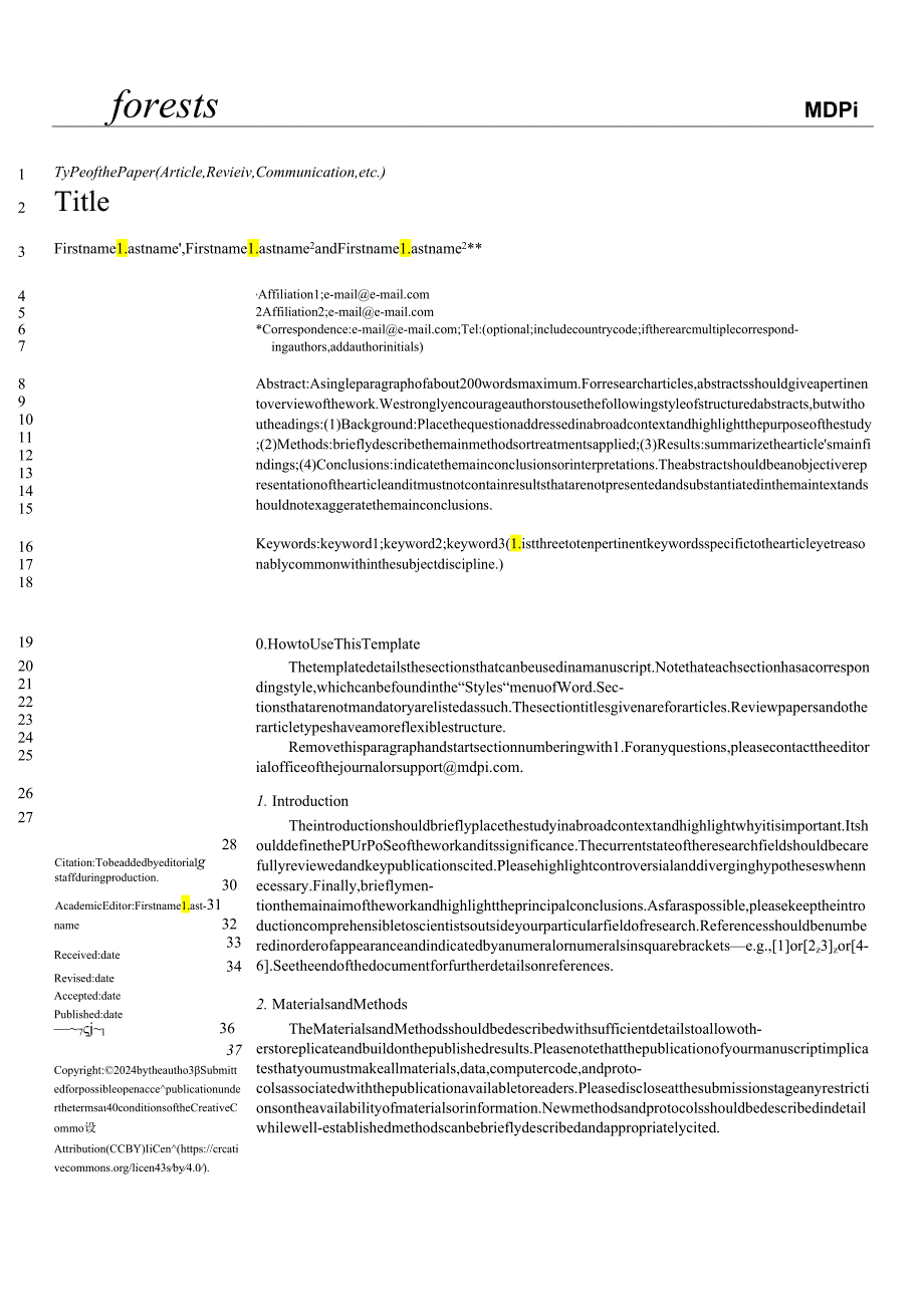 MDPI期刊《Forests》论文投稿模板.docx_第1页