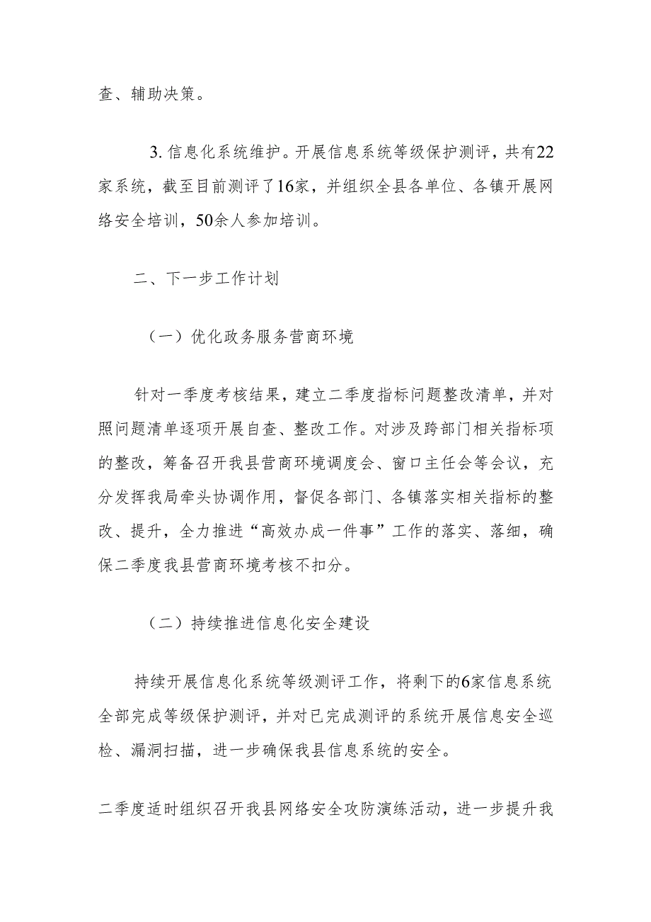 某县数据资源管理局一季度工作总结报告及下一步工作计划.docx_第3页