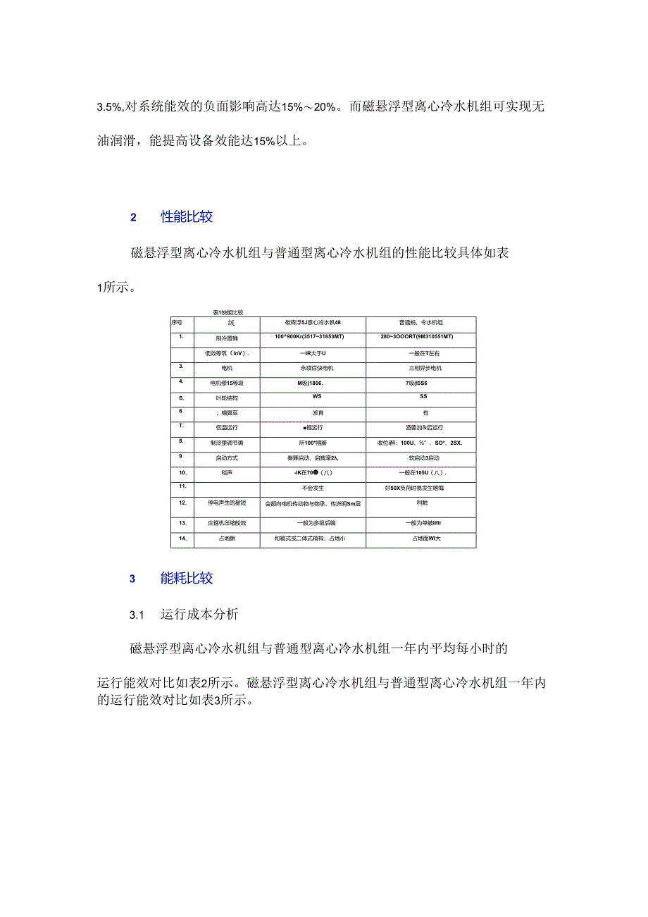 磁悬浮型与普通型离心冷水机组的性能及能耗比较.docx_第3页