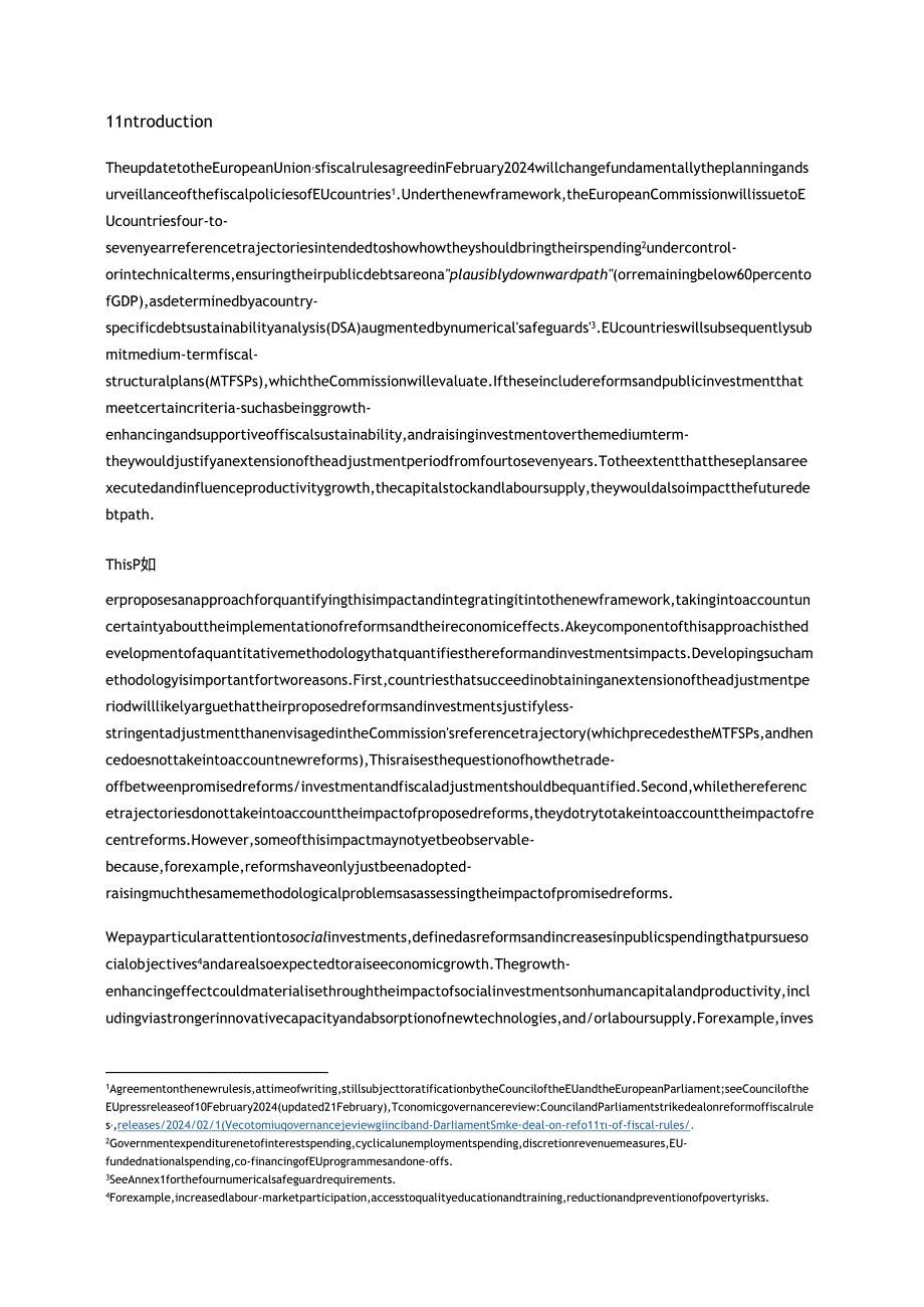 布鲁盖尔研究所-将社会投资和改革的影响纳入欧盟新的财政框架（英）-2024.3.docx_第1页