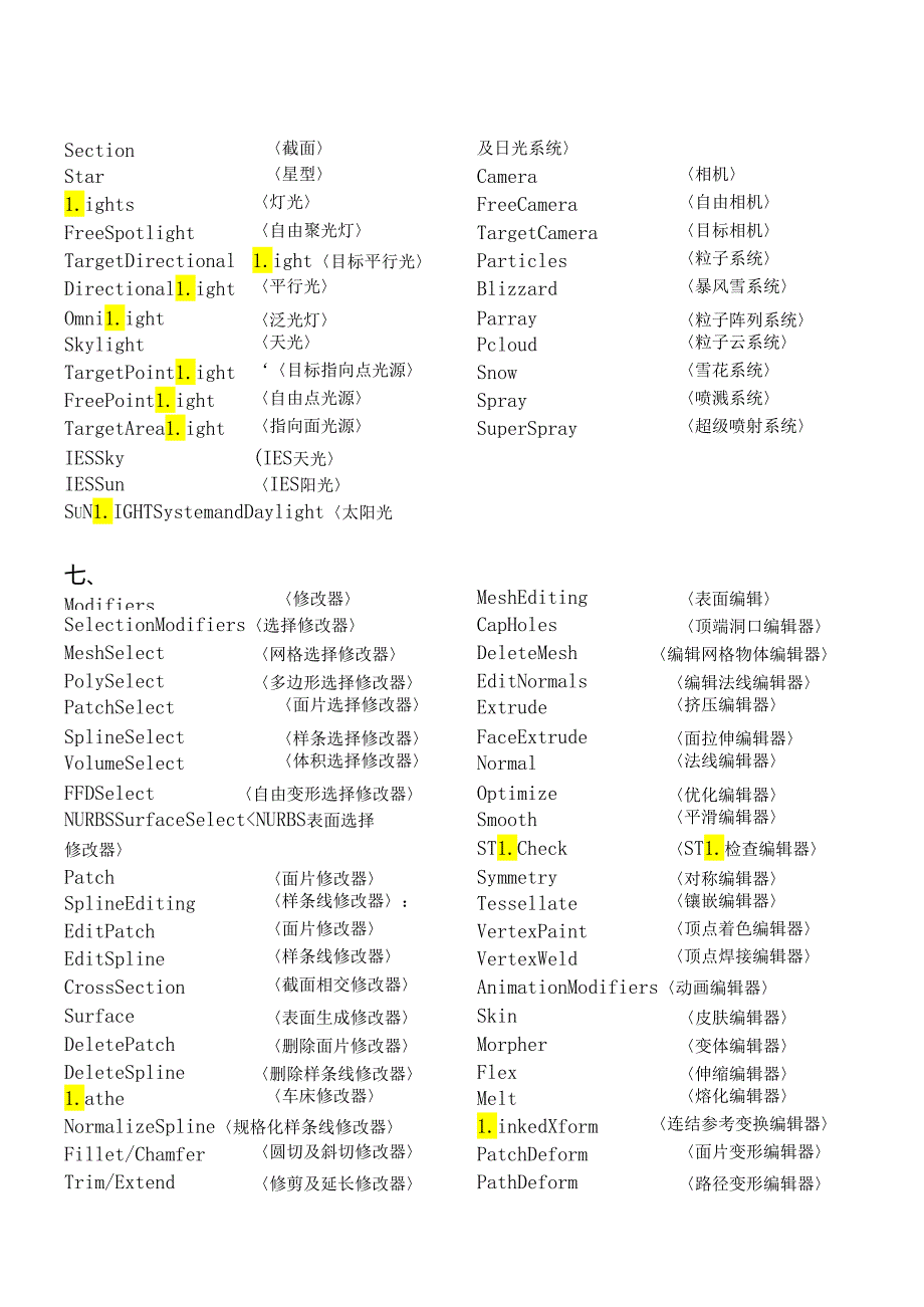 3dmax9中英文对照表.docx_第3页