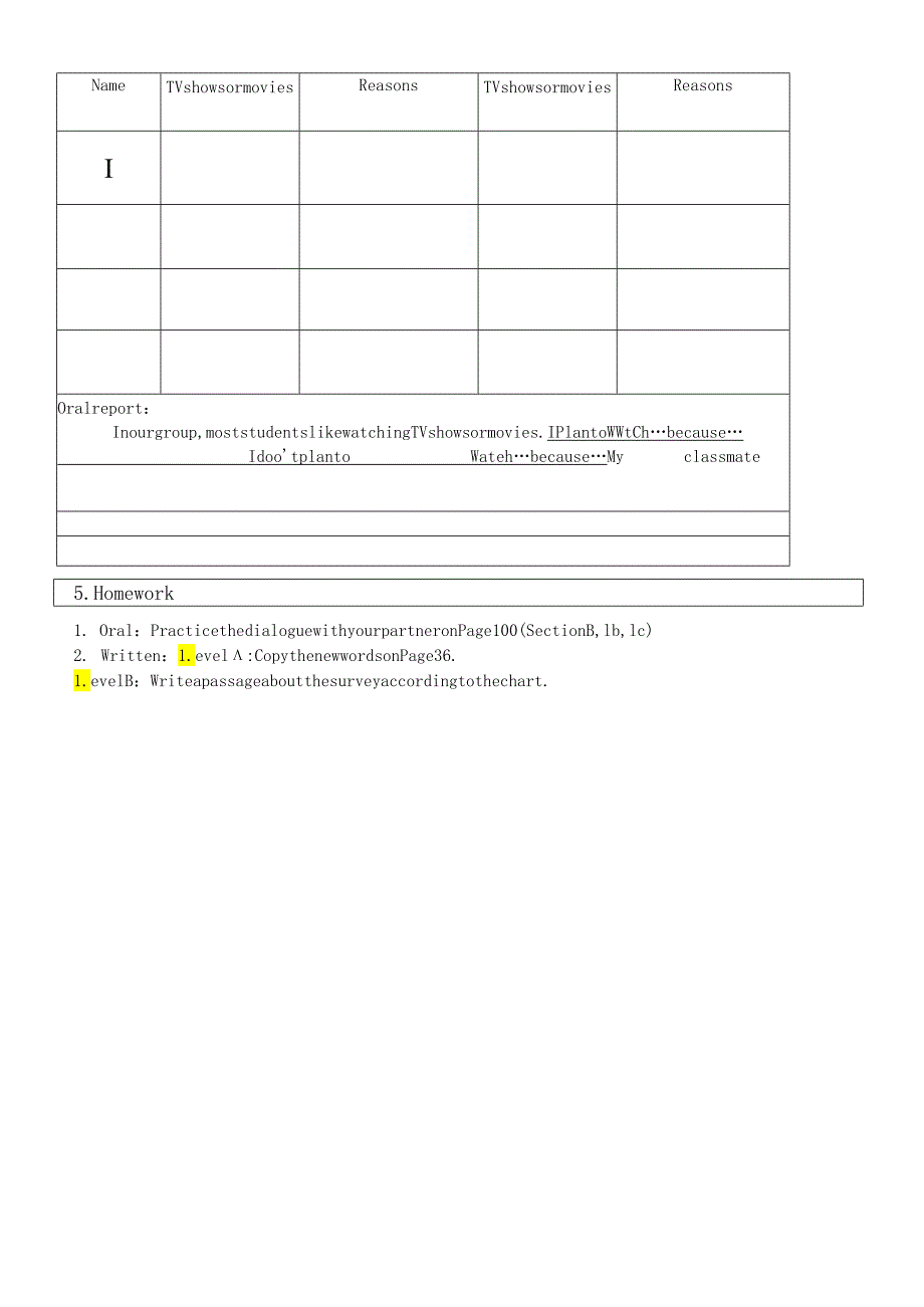 人教版_ 八年级上册_UNIT5 Section B 1a1d 导学案 (无答案).docx_第3页