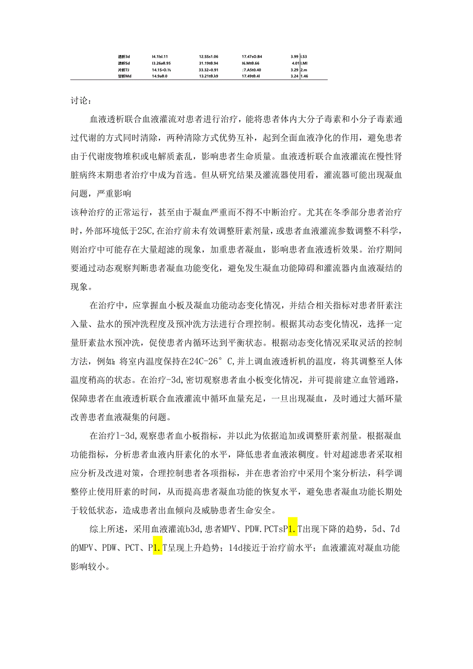 慢性肾脏病终末期血液透析联合血液灌流患者血小板及凝血功能动态变化特征分析.docx_第3页